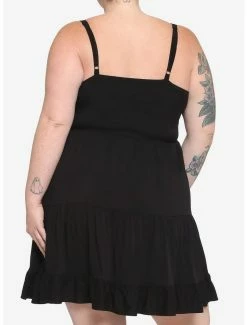 Cheapest 😍 Black Woven Tiered 👗 Dress Plus Size 🧨 -HT Style Outlet Store 17236356 av2