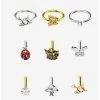 Wholesale ❤️ Steel Cottagecore Forest Nose Stud & Hoop 9 Pack 😉 -HT Style Outlet Store 17243963 hi