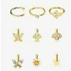 Best deal ✔️ Steel Gold CZ Gem Mushrooms Nose Stud & Hoop 9 Pack ✔️ 1 Best deal ✔️ Steel Gold CZ Gem Mushrooms Nose Stud & Hoop 9 Pack ✔️ -HT Style Outlet Store 17244204 hi