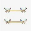 Brand new 😉 14G Steel Sparkly Butterfly Nipple Barbell 2 Pack 💯 -HT Style Outlet Store 17244225 hi