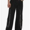 Best deal 🛒 Black & Red Stitch Chain Carpenter Pants 😀