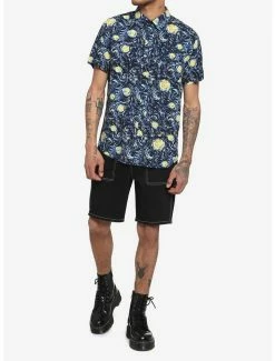 Cheapest 🔔 Starry Night Woven Button-Up 🎁 -HT Style Outlet Store 17278893 av1