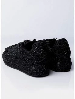 Hot Sale ✨ Azalea Wang Diamonds Dancing Black 👟 Sneaker 🧨 -HT Style Outlet Store 17301043 av3