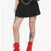 Budget ⭐ Royal Bones By Tripp Black & Red Chain Pleated 👗 Skirt 👍 -HT Style Outlet Store 17374667 hi