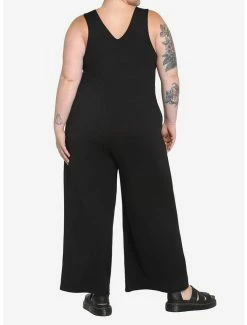 Flash Sale 🛒 Black V-Neck Jumpsuit Plus Size 🔔 -HT Style Outlet Store 17409213 av2