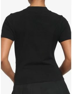 Outlet 🔥 Black Cut-Out Safety Pin 👧 Girls T-Shirt ❤️ 7 Outlet 🔥 Black Cut-Out Safety Pin 👧 Girls T-Shirt ❤️ -HT Style Outlet Store 17439493 av2