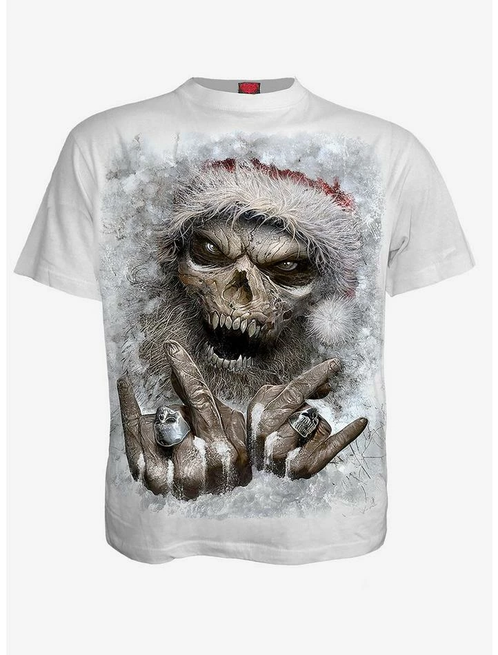 Outlet ✨ Rock Santa T-Shirt White 👏 3 Outlet ✨ Rock Santa T-Shirt White 👏