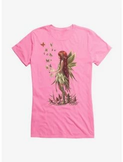 Wholesale 👏 Fairies By Trick Sweet Green Fairy 👧 Girls T-Shirt 🎁 -HT Style Outlet Store 17456854 hi