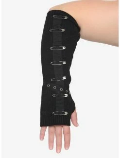Cheap 🛒 Safety Pin Grommet Arm Warmers Plus Size 🎉 -HT Style Outlet Store 17459911 av1
