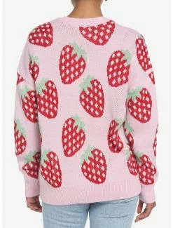 Cheap 🤩 Pink Strawberry Button-Front 👧 Girls Cardigan ❤️ -HT Style Outlet Store 17483717 av2