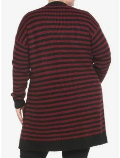 Best Sale 💯 Black & Red Stripe 👧 Girls Cardigan Plus Size 🥰 -HT Style Outlet Store 17483740 av2