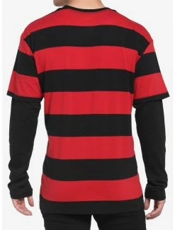 Best deal ๐ Black & Red Stripe Twofer Long-Sleeve T-Shirt ๐ฅฐ 7 Best deal ๐ Black & Red Stripe Twofer Long-Sleeve T-Shirt ๐ฅฐ -HT Style Outlet Store 17494111 av2