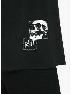 Outlet 🔔 Black & White Stripe Anarchy Twofer Long-Sleeve T-Shirt 🔔 -HT Style Outlet Store 17494129 av3