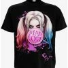 Budget 🔔 DC Comics Harley Quinn Mad Love T-Shirt 👏 -HT Style Outlet Store 17504100 hi