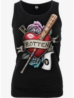 Outlet 🎁 DC Comics The Suicide Squad Harley Quinn Rotten Racer Back Tank 🤩