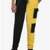 Flash Sale 😀 Black & Yellow Split Jogger Pants 💯 -HT Style Outlet Store 17516441 hi