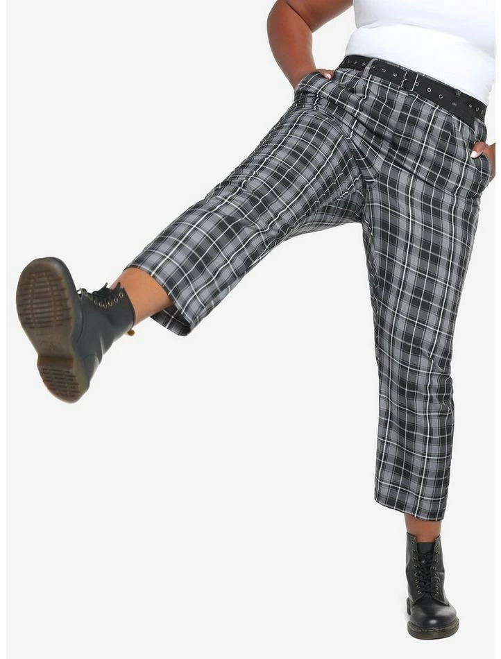 Top 10 ๐งจ Black & Gray Plaid Pants With Belt Plus Size ๐ฅฐ 6 Top 10 ๐งจ Black & Gray Plaid Pants With Belt Plus Size ๐ฅฐ - Image 4