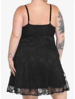 New 🎉 Black Lace-Up 👗 Dress Plus Size ⌛ -HT Style Outlet Store 17550503 av2