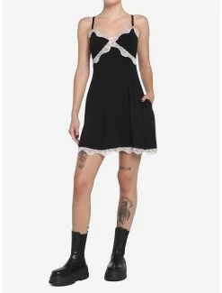 Cheapest 💯 Pink Lace Trim Slip 👗 Dress 🤩 -HT Style Outlet Store 17550694 av1