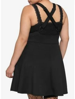 Best Pirce 🥰 Black Lace-Up Suspender 👗 Skirt Plus Size ⌛ -HT Style Outlet Store 17551649 av2