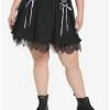 Best deal 😉 Black & Purple Lace-Up Pleated 👗 Skirt Plus Size 🔔 -HT Style Outlet Store 17553393 hi