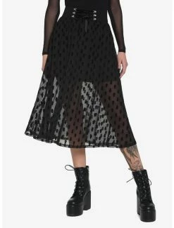 Best reviews of โค๏ธ Black Coffins Mesh Maxi ๐ Skirt ๐