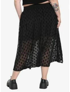 Cheap 👏 Black Coffins Mesh Maxi 👗 Skirt Plus Size 👏 -HT Style Outlet Store 17554101 av1