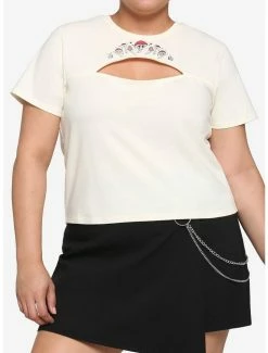 Cheapest 🌟 Mushroom Cutout 👧 Girls Crop T-Shirt Plus Size ⌛
