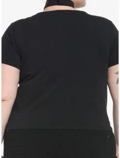 Best deal 😉 Black O-Ring Choker Crop 👧 Girls T-Shirt Plus Size 👍 -HT Style Outlet Store 17558265 av2