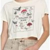 Budget 🤩 Mushroom Strange Magic 👧 Girls Crop T-Shirt 😀