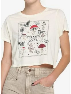 Budget 🤩 Mushroom Strange Magic 👧 Girls Crop T-Shirt 😀