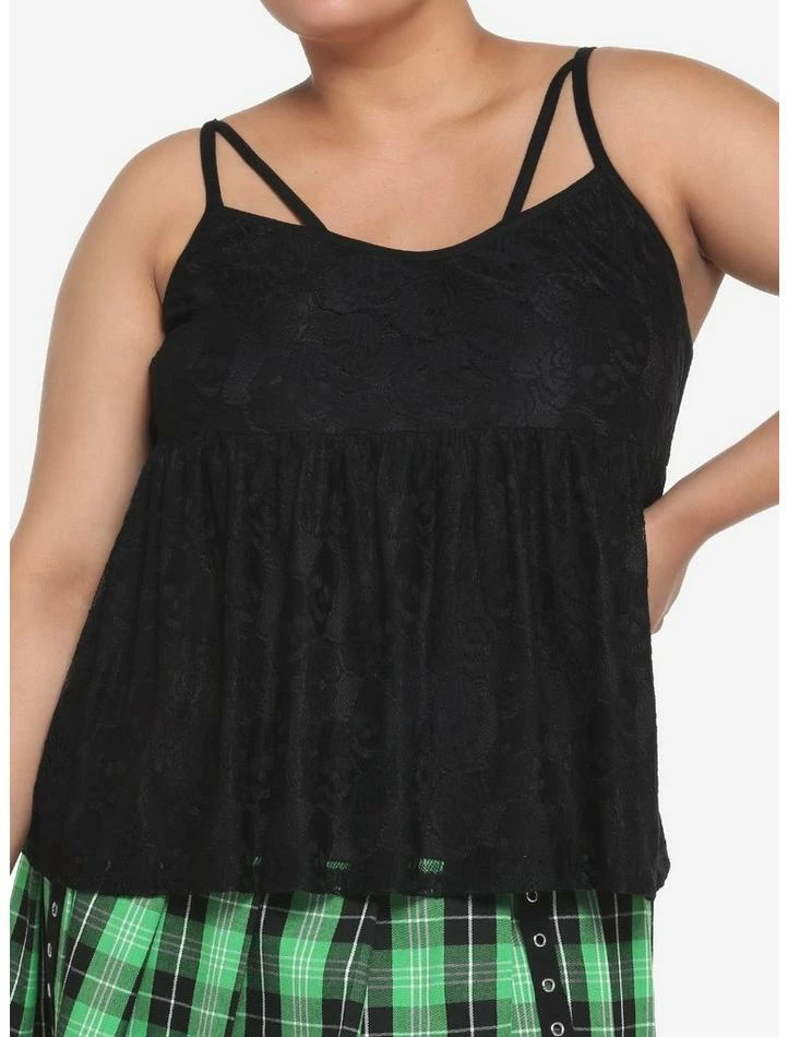 Promo ❤️ Black Skull Lace 👧 Girls Babydoll Cami Plus Size 🥰 3 Promo ❤️ Black Skull Lace 👧 Girls Babydoll Cami Plus Size 🥰