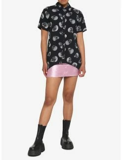 Discount 😉 Skull Shark Bite 👧 Girls Woven Button-Up 💯 -HT Style Outlet Store 17558349 av1