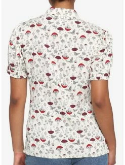 Outlet 😍 Mushroom Puff Sleeve 👧 Girls Woven Button-Up 🎁 -HT Style Outlet Store 17558379 av2