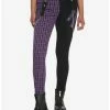 Best deal ⌛ Black & Purple Plaid Split Super Skinny 👖 Jeans ⭐