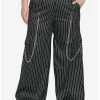 Best deal ❤️ Black Pinstripe Wide Leg Pants Plus Size ⌛ -HT Style Outlet Store 17583009 hi