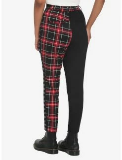 Hot Sale 🛒 Black & Red Plaid Split Pants 🤩 -HT Style Outlet Store 17591080 av1