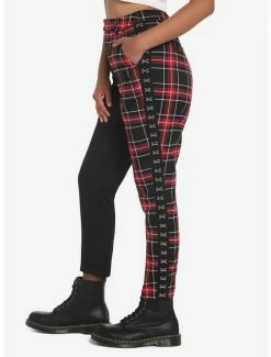 Hot Sale 🛒 Black & Red Plaid Split Pants 🤩 -HT Style Outlet Store 17591080 av3