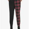 Hot Sale 🛒 Black & Red Plaid Split Pants 🤩 -HT Style Outlet Store 17591080 hi