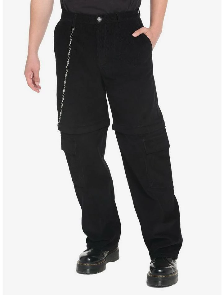 New 😍 Black Corduroy Zip-Off Carpenter Pants ✔️ 3 New 😍 Black Corduroy Zip-Off Carpenter Pants ✔️