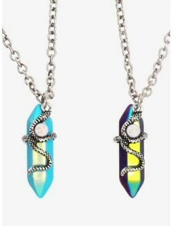 Budget 🎉 Snake Opalescent Crystal Best Friend Necklace Set ✨ -HT Style Outlet Store 17621951 av1