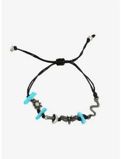 Cheap 🤩 Blue Crystal Mystical Charms Cord Bracelet 🔥