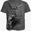 Coupon ✨ Bat Skull T-Shirt Charcoal 🛒