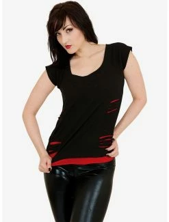 Budget 😍 2 In 1 Distressed Top 🌟 -HT Style Outlet Store 17635972 av1