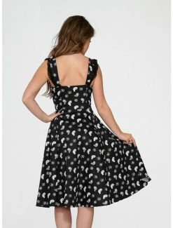 Hot Sale 🎉 Black Skulls Lace Up Front 👗 Dress 👏 -HT Style Outlet Store 17659151 av1