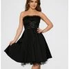 Wholesale 🛒 Black Strapless Lace Up Front 👗 Dress ⭐
