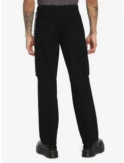 Coupon 💯 Black Denim Chain Cargo Jogger Pants ⌛ -HT Style Outlet Store 17661054 av1