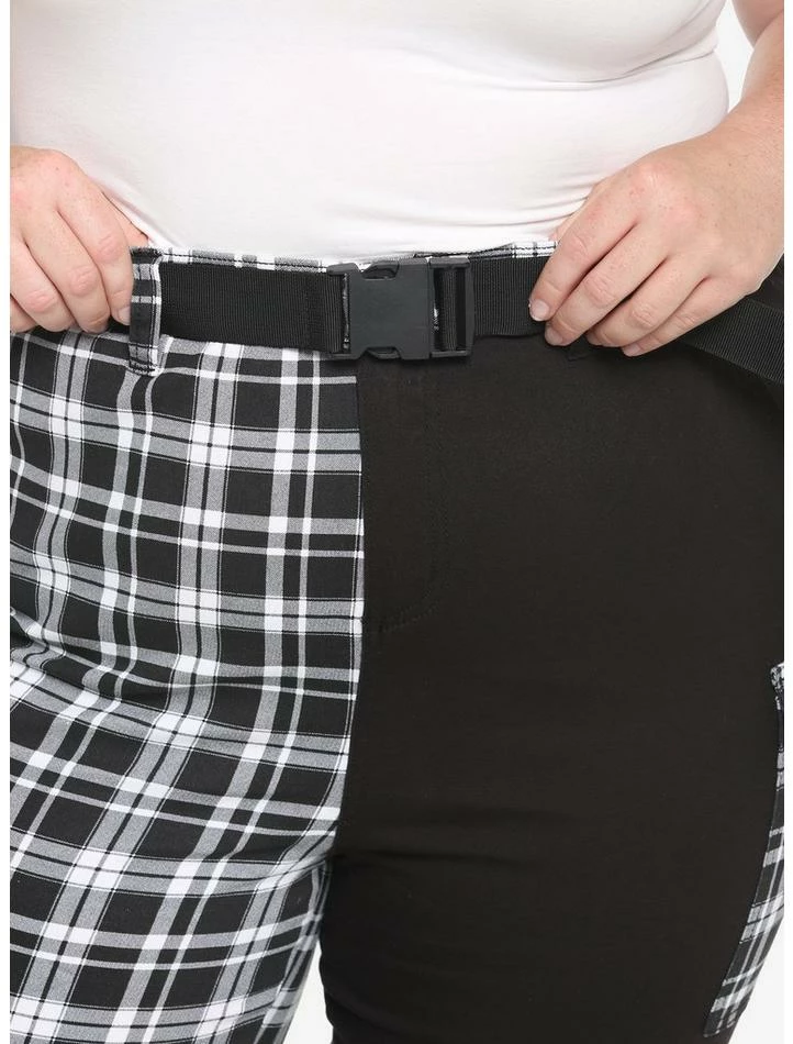 Hot Sale ๐ Black & White Plaid Split Cargo Jogger Pants Plus Size ๐ฅ 8 Hot Sale ๐ Black & White Plaid Split Cargo Jogger Pants Plus Size ๐ฅ - Image 6
