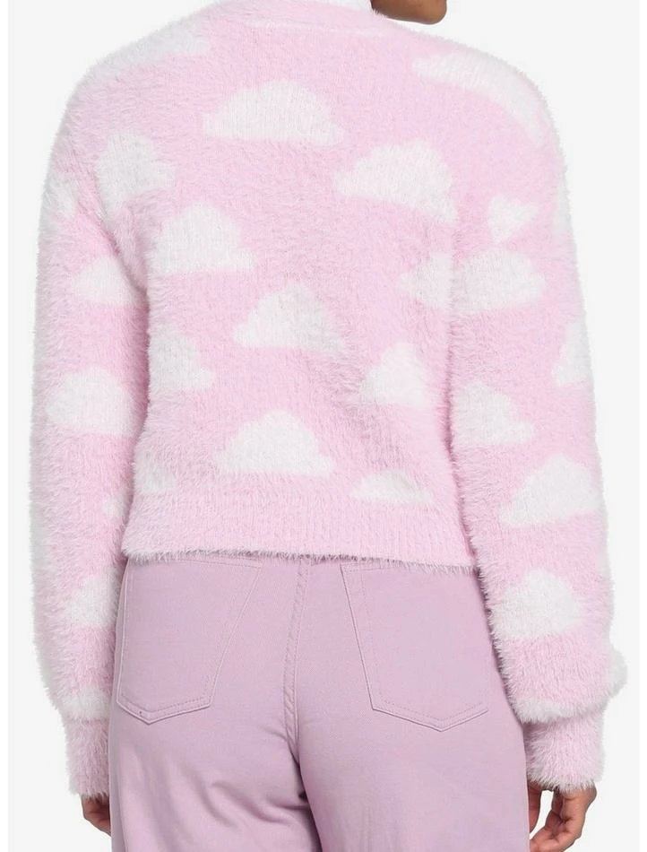 Discount π₯° Pink Clouds Crop π§ Girls Cardigan β 5 Discount π₯° Pink Clouds Crop π§ Girls Cardigan β - Image 3