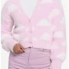 Discount 🥰 Pink Clouds Crop 👧 Girls Cardigan ⌛ -HT Style Outlet Store 17672753 hi